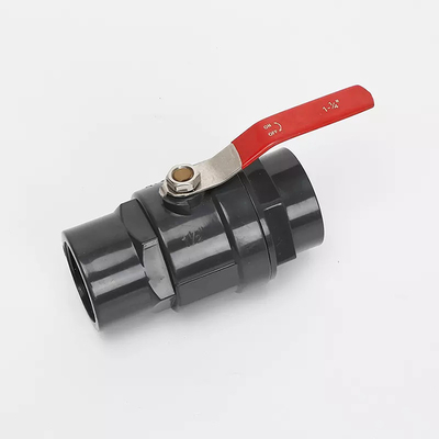 الأحمر SS مقبض PVC الكرة صمام 63mm البلاستيك الكرة صمام 150PSI كامل