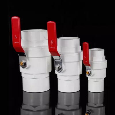 ارتفاع ضغط PVC الصلب مقبض الكرة صمام ضغط البلاستيك 145psi
