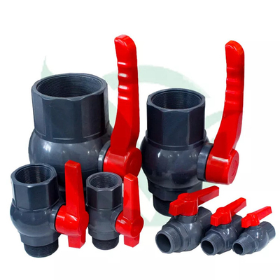 البلاستيك الأسود حجب PVC اغلاق صمام المياه اغلاق صمام الأنابيب البلاستيكية