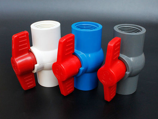 مكافحة التآكل PVC الكرة صمام المقبس DN15-DN100 الخيط الداخلي
