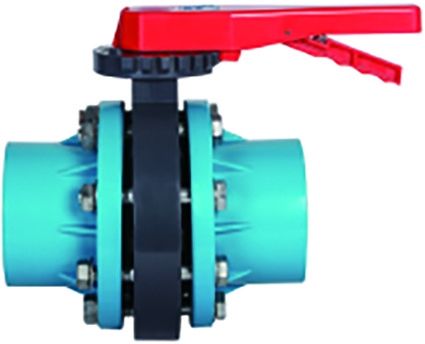 RPP PVDF بولي كلوريد الفينيل رقاقة فراشة صمام مقاومة للتآكل الأسود