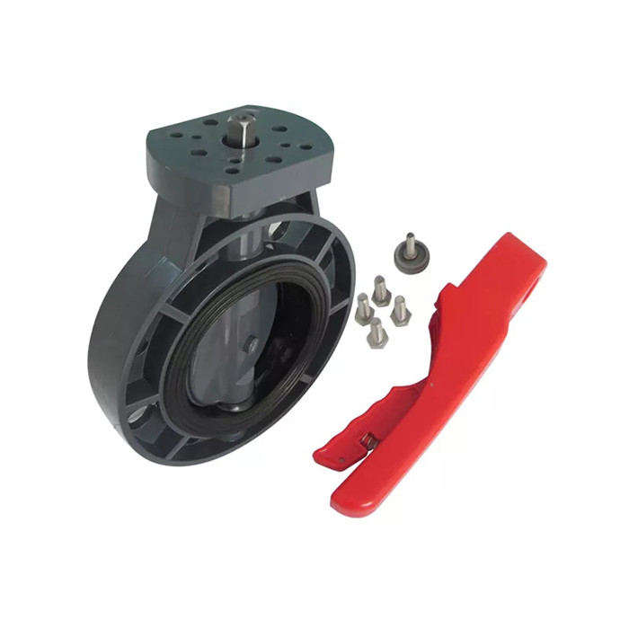 كامل الفم الصرف PVC فراشة صمام PP PPH ABS دليل العتاد