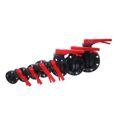 PP CPVC Butterfly Valve Pvc 6 بوصة محرك هوائي أو كهربائي